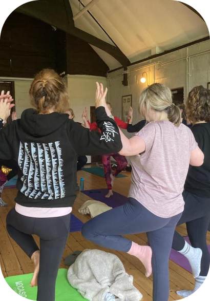 celebration yoga pose